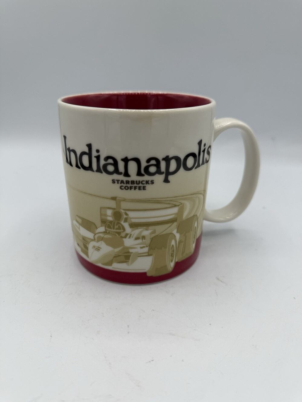Starbucks Indianapolis Indiana Global Icon Collector Mug 16 oz 2009 Race Car